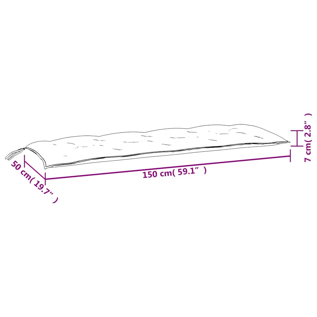 Tuinbankkussens 2 st 150x50x7 cm stof roze is nu te koop bij PeponiXL, paradijselijk wonen!