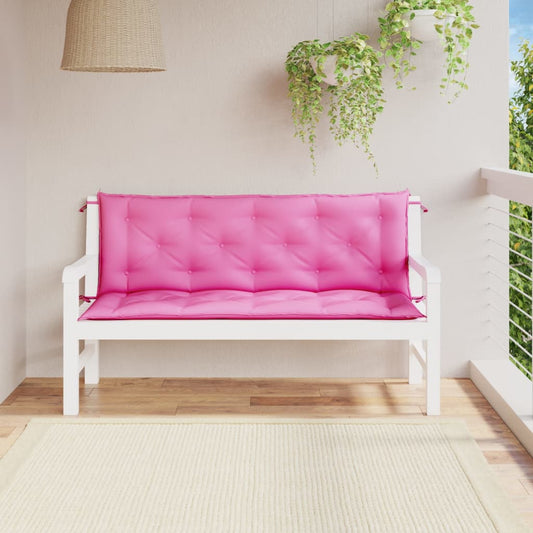 Tuinbankkussens 2 st 150x50x7 cm stof roze is nu te koop bij PeponiXL, paradijselijk wonen!