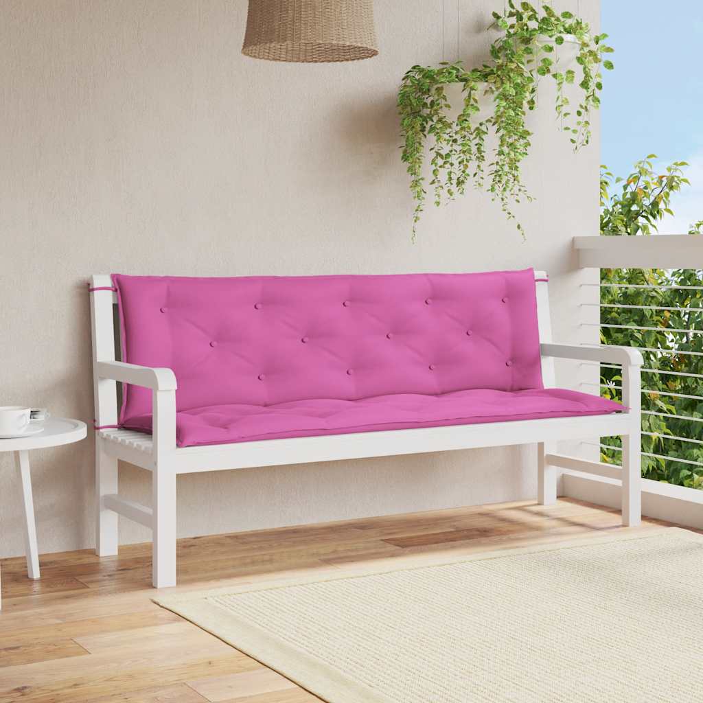 Tuinbankkussens 2 st 150x50x7 cm stof roze is nu te koop bij PeponiXL, paradijselijk wonen!
