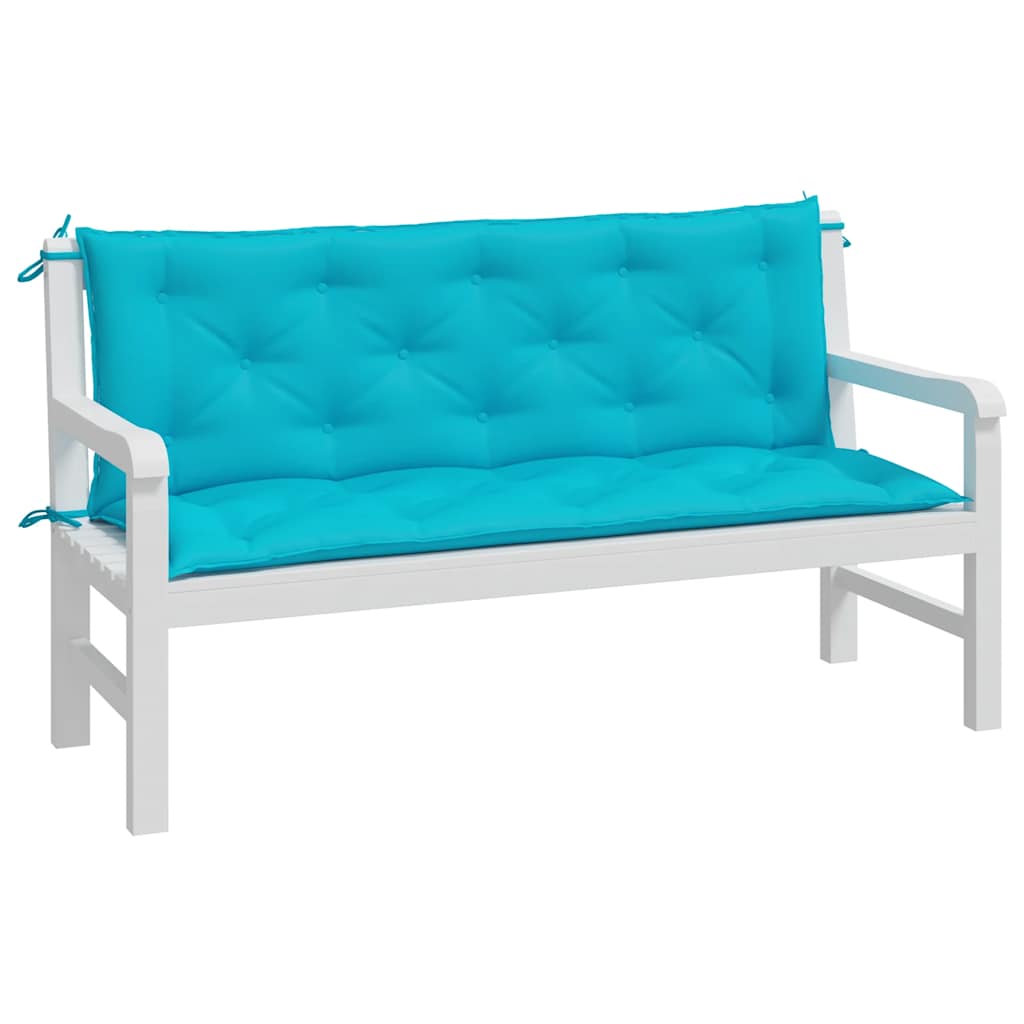 Tuinbankkussens 2 st 150x50x7 cm stof turquoise is nu te koop bij PeponiXL, paradijselijk wonen!