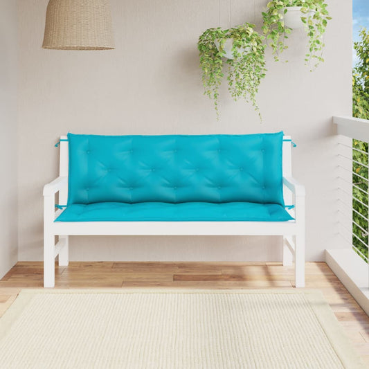 Tuinbankkussens 2 st 150x50x7 cm stof turquoise is nu te koop bij PeponiXL, paradijselijk wonen!