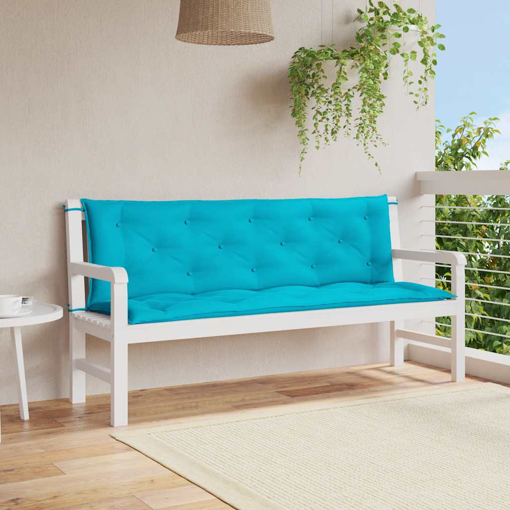 Tuinbankkussens 2 st 150x50x7 cm stof turquoise is nu te koop bij PeponiXL, paradijselijk wonen!