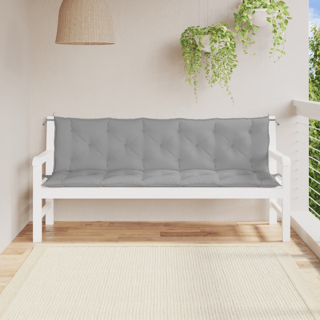 Tuinbankkussens 2 st 180x50x7 cm oxford stof grijs is nu te koop bij PeponiXL, paradijselijk wonen!