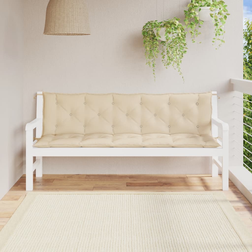 Tuinbankkussens 2 st 180x50x7 cm oxford stof beige is nu te koop bij PeponiXL, paradijselijk wonen!