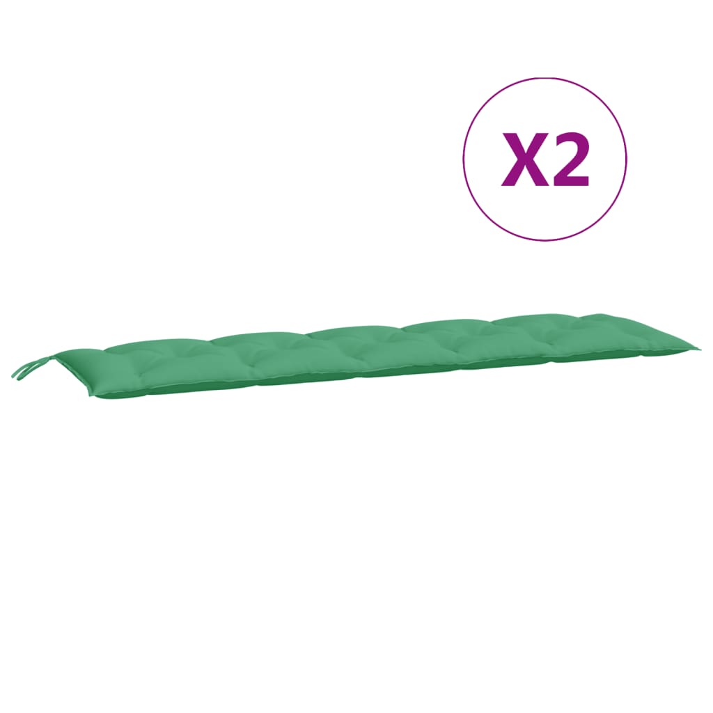 Tuinbankkussens 2 st 180x50x7 cm oxford stof groen is nu te koop bij PeponiXL, paradijselijk wonen!