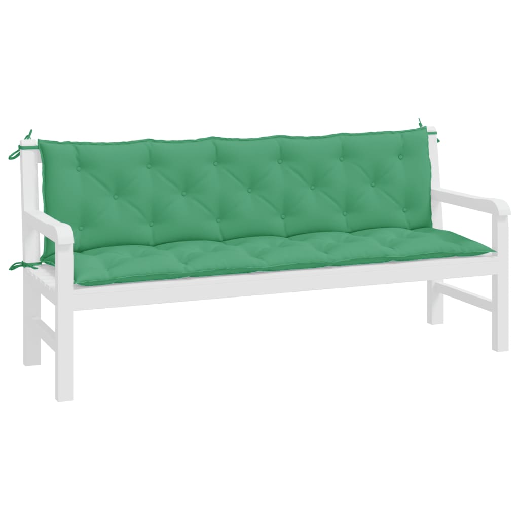 Tuinbankkussens 2 st 180x50x7 cm oxford stof groen is nu te koop bij PeponiXL, paradijselijk wonen!