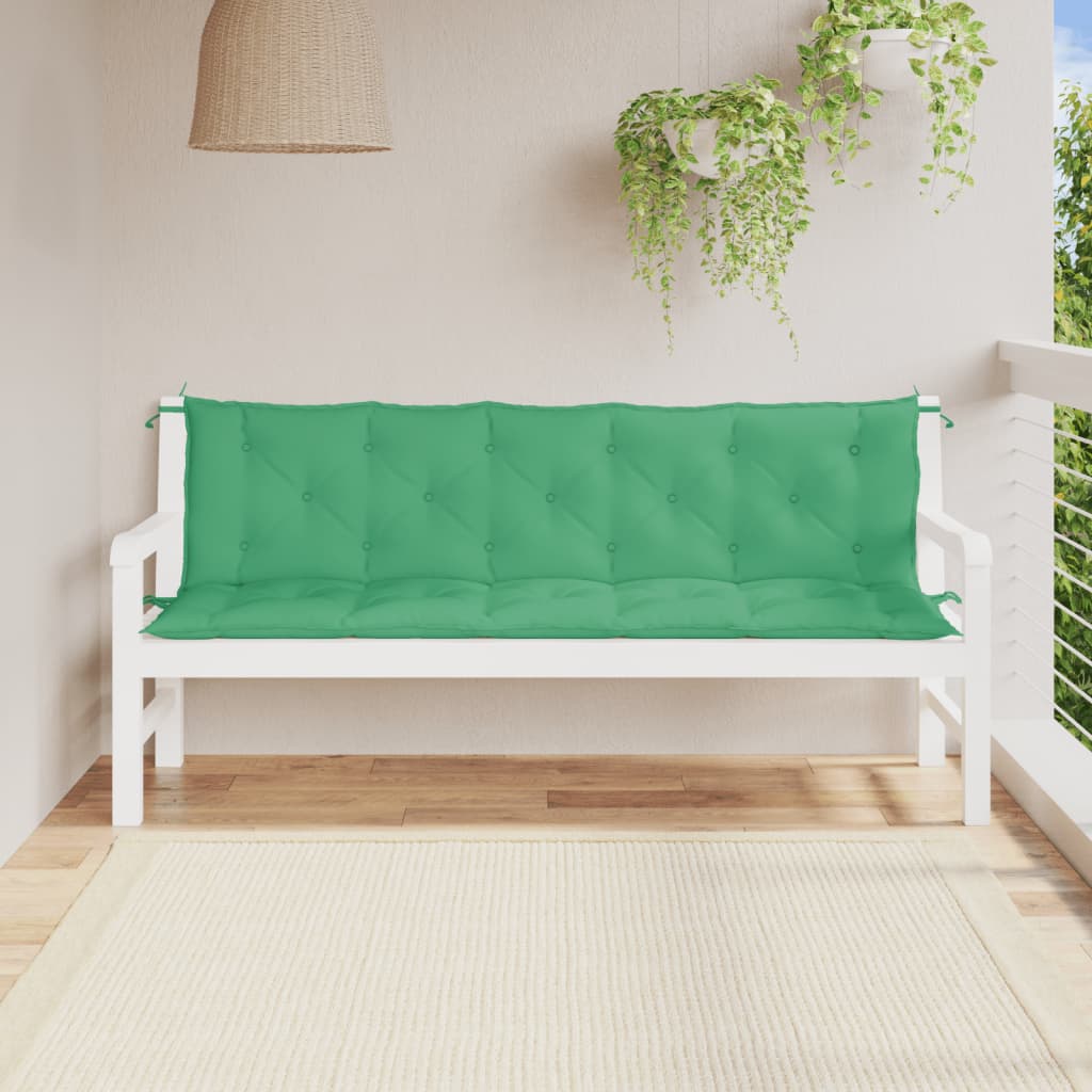 Tuinbankkussens 2 st 180x50x7 cm oxford stof groen is nu te koop bij PeponiXL, paradijselijk wonen!