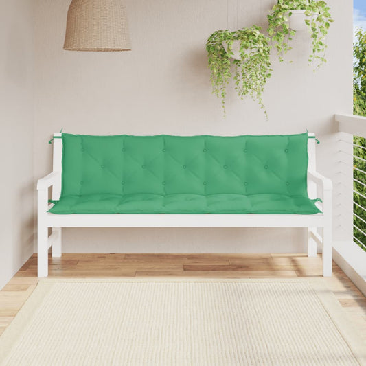 Tuinbankkussens 2 st 180x50x7 cm oxford stof groen is nu te koop bij PeponiXL, paradijselijk wonen!