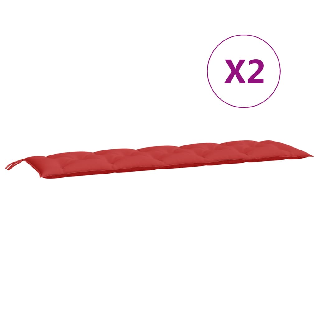 Tuinbankkussens 2 st 180x50x7 cm oxford stof rood is nu te koop bij PeponiXL, paradijselijk wonen!