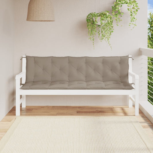 Tuinbankkussens 2 st 180x50x7 cm oxford stof taupe is nu te koop bij PeponiXL, paradijselijk wonen!