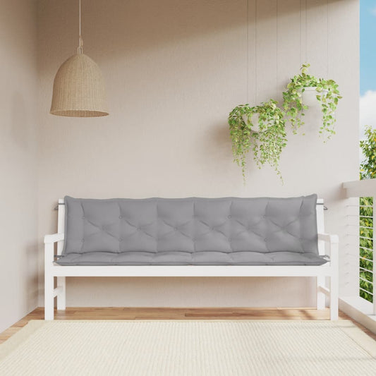 Tuinbankkussens 2 st 200x50x7 cm oxford stof grijs is nu te koop bij PeponiXL, paradijselijk wonen!