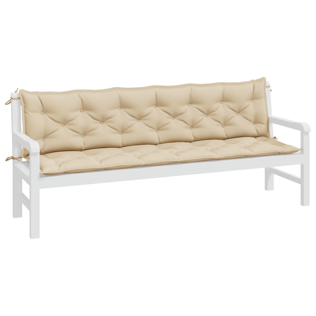 Tuinbankkussens 2 st 200x50x7 cm oxford stof beige is nu te koop bij PeponiXL, paradijselijk wonen!