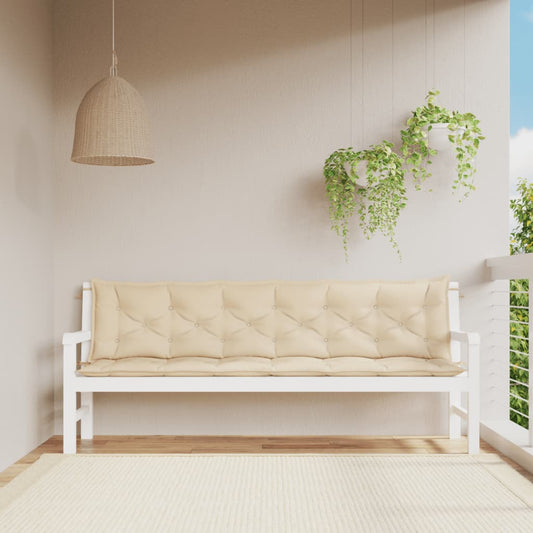 Tuinbankkussens 2 st 200x50x7 cm oxford stof beige is nu te koop bij PeponiXL, paradijselijk wonen!