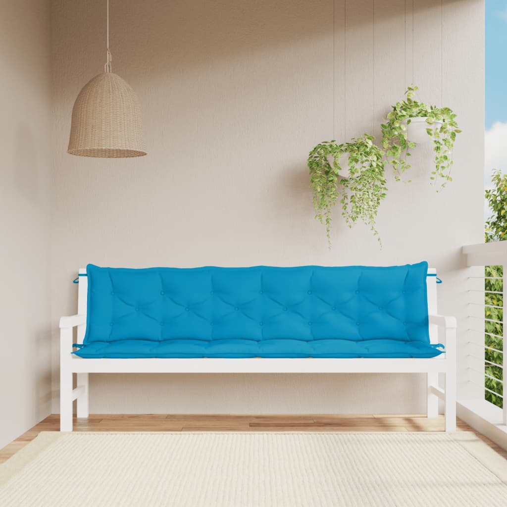 Tuinbankkussens 2 st 200x50x7 cm oxford stof lichtblauw is nu te koop bij PeponiXL, paradijselijk wonen!