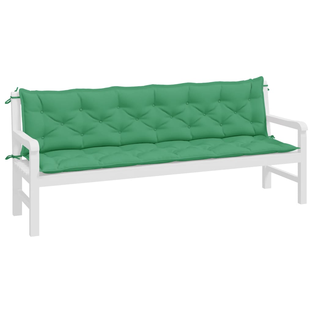 Tuinbankkussens 2 st 200x50x7 cm oxford stof groen is nu te koop bij PeponiXL, paradijselijk wonen!