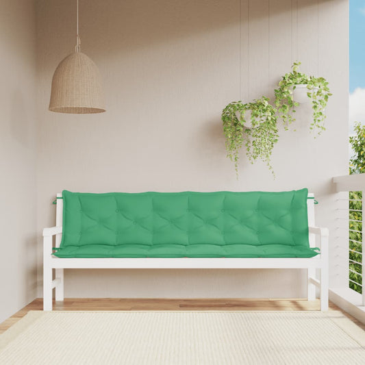 Tuinbankkussens 2 st 200x50x7 cm oxford stof groen is nu te koop bij PeponiXL, paradijselijk wonen!