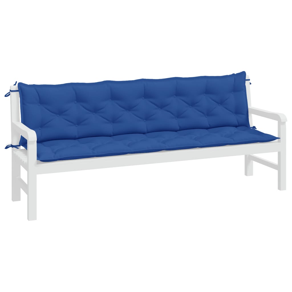 Tuinbankkussens 2 st 200x50x7 cm oxford stof blauw is nu te koop bij PeponiXL, paradijselijk wonen!