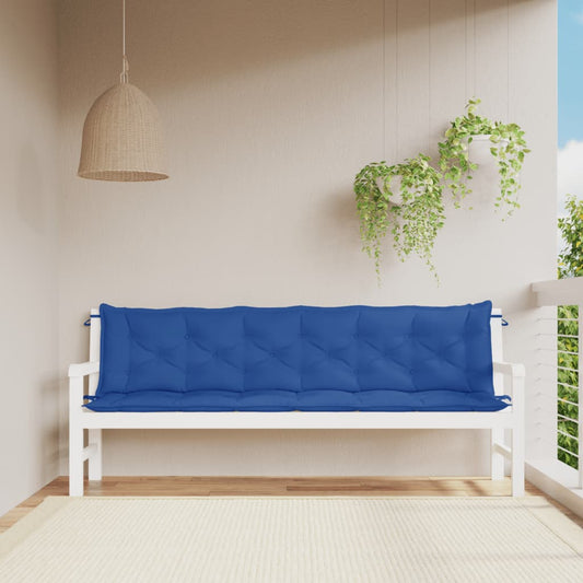 Tuinbankkussens 2 st 200x50x7 cm oxford stof blauw is nu te koop bij PeponiXL, paradijselijk wonen!