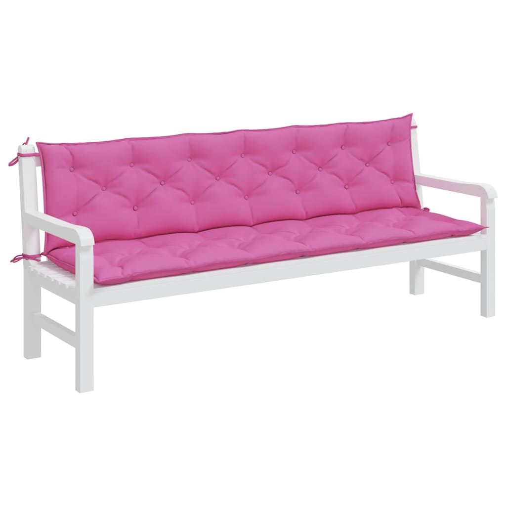 Tuinbankkussens 2 st 200x50x7 cm stof roze is nu te koop bij PeponiXL, paradijselijk wonen!