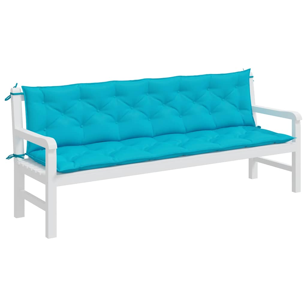 Tuinbankkussens 2 st 200x50x7 cm stof turquoise is nu te koop bij PeponiXL, paradijselijk wonen!
