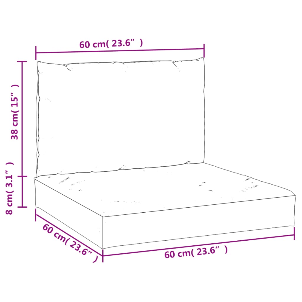 Palletkussens 2 st oxford stof crèmewit is nu te koop bij PeponiXL, paradijselijk wonen!