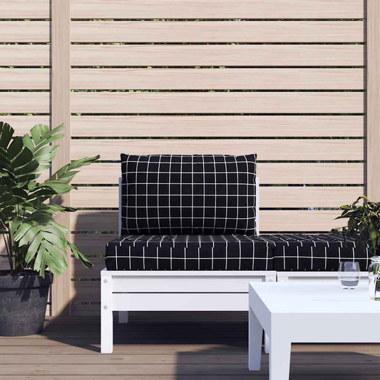 Palletkussens 2 st ruitpatroon oxford stof zwart is nu te koop bij PeponiXL, paradijselijk wonen!