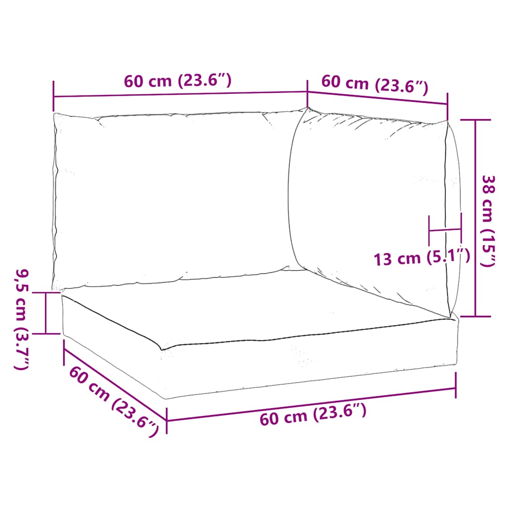 Palletkussens 3 st oxford stof lichtblauw is nu te koop bij PeponiXL, paradijselijk wonen!