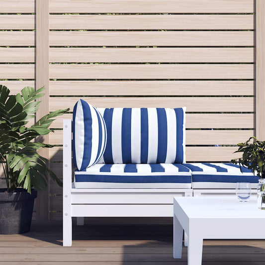 Palletkussens 3 st gestreept oxford stof wit en blauw is nu te koop bij PeponiXL, paradijselijk wonen!