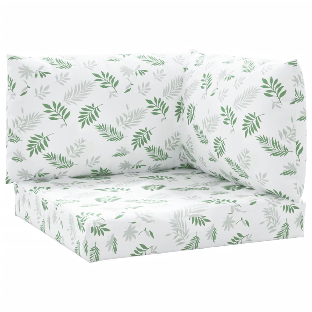 Palletkussens 3 st bladpatroon oxford stof is nu te koop bij PeponiXL, paradijselijk wonen!