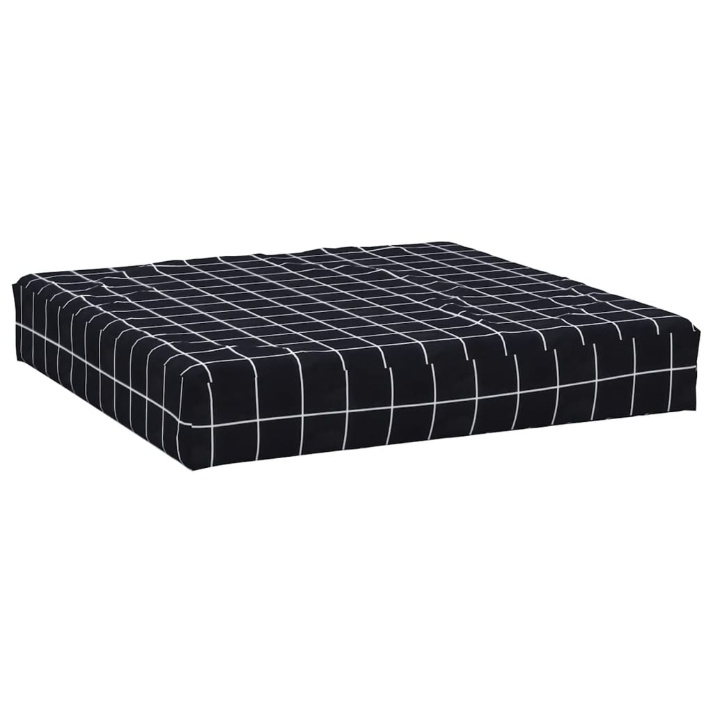 Palletkussen geruit 60x60x8 cm oxford stof zwart is nu te koop bij PeponiXL, paradijselijk wonen!