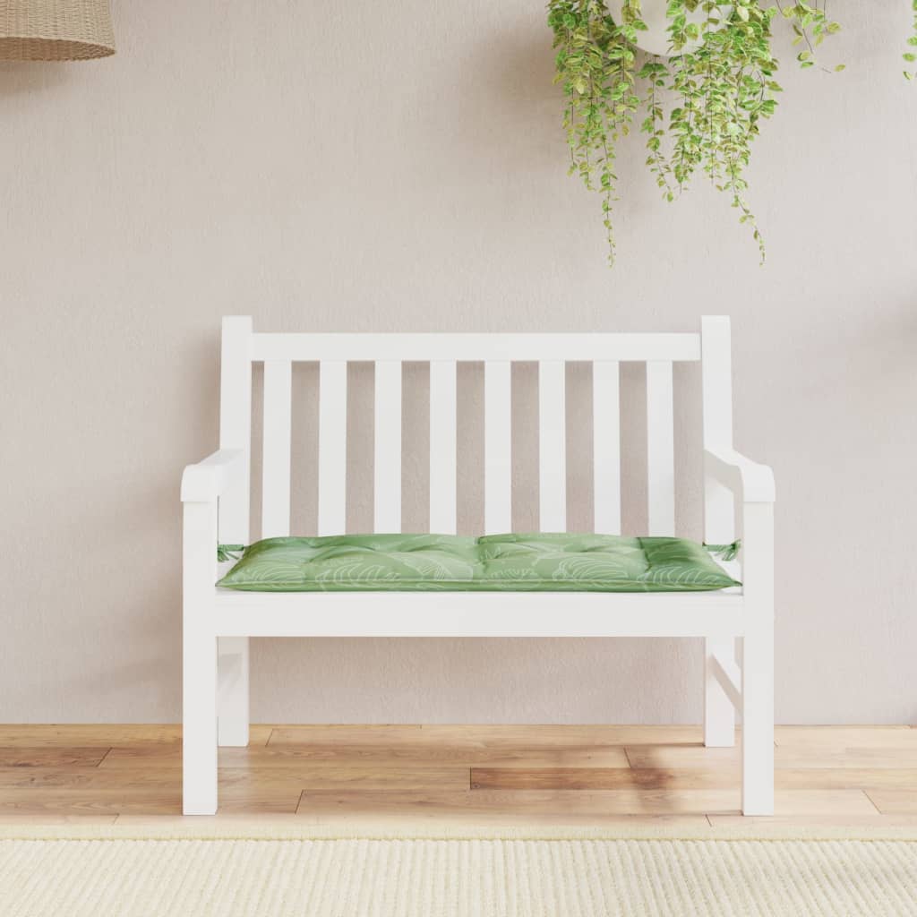 Tuinbankkussen bladpatroon 110x50x7 cm stof is nu te koop bij PeponiXL, paradijselijk wonen!