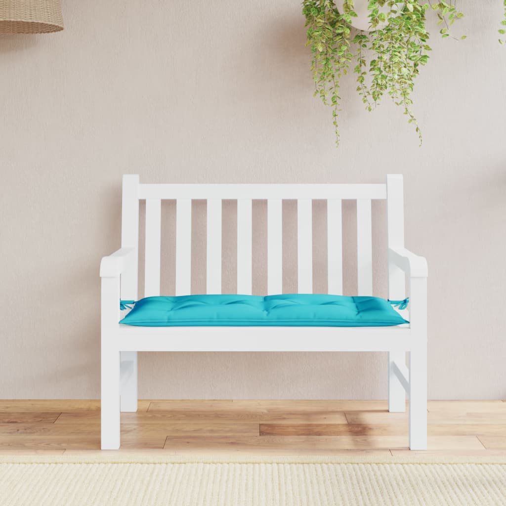 Tuinbankkussen 110x50x7 cm stof turquoise is nu te koop bij PeponiXL, paradijselijk wonen!