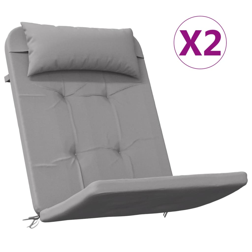 Stoelkussens 2 st Adirondack oxford stof grijs is nu te koop bij PeponiXL, paradijselijk wonen!