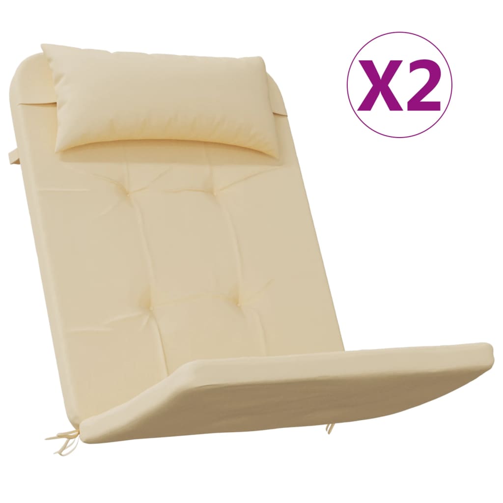 Stoelkussens 2 st Adirondack oxford stof beige is nu te koop bij PeponiXL, paradijselijk wonen!