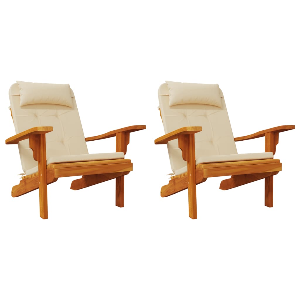 Stoelkussens 2 st Adirondack oxford stof beige is nu te koop bij PeponiXL, paradijselijk wonen!