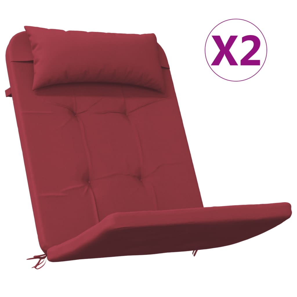 Stoelkussens 2 st Adirondack oxford stof wijnrood is nu te koop bij PeponiXL, paradijselijk wonen!