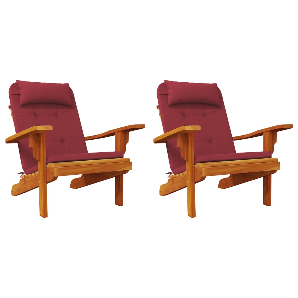 Stoelkussens 2 st Adirondack oxford stof wijnrood is nu te koop bij PeponiXL, paradijselijk wonen!