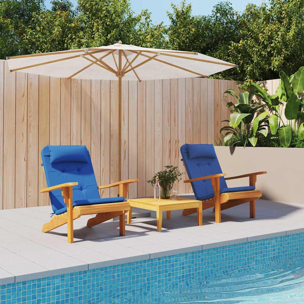 Stoelkussens Effen 2 pcs Blauw 58 x 77 x 4,5 cm Oxford Stof is nu te koop bij PeponiXL, paradijselijk wonen!