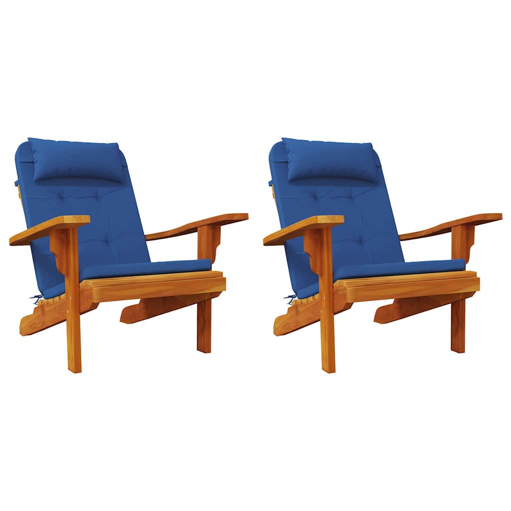 Stoelkussens Effen 2 pcs Blauw 58 x 77 x 4,5 cm Oxford Stof is nu te koop bij PeponiXL, paradijselijk wonen!