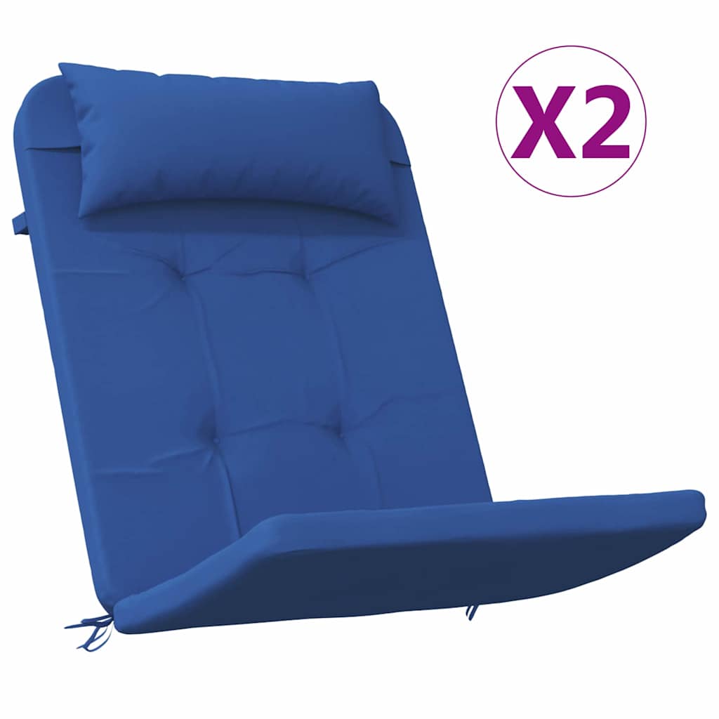 Stoelkussens Effen 2 pcs Blauw 58 x 77 x 4,5 cm Oxford Stof is nu te koop bij PeponiXL, paradijselijk wonen!