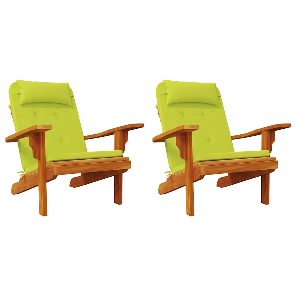 Stoelkussens 2 pcs Helder groen 58 x 77 x 4,5 cm Oxford Stof is nu te koop bij PeponiXL, paradijselijk wonen!
