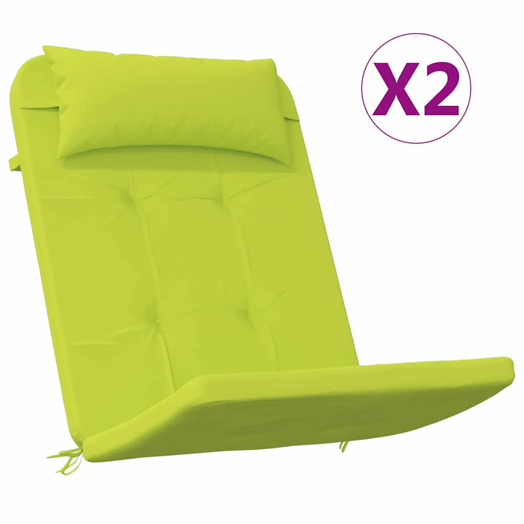Stoelkussens 2 pcs Helder groen 58 x 77 x 4,5 cm Oxford Stof is nu te koop bij PeponiXL, paradijselijk wonen!