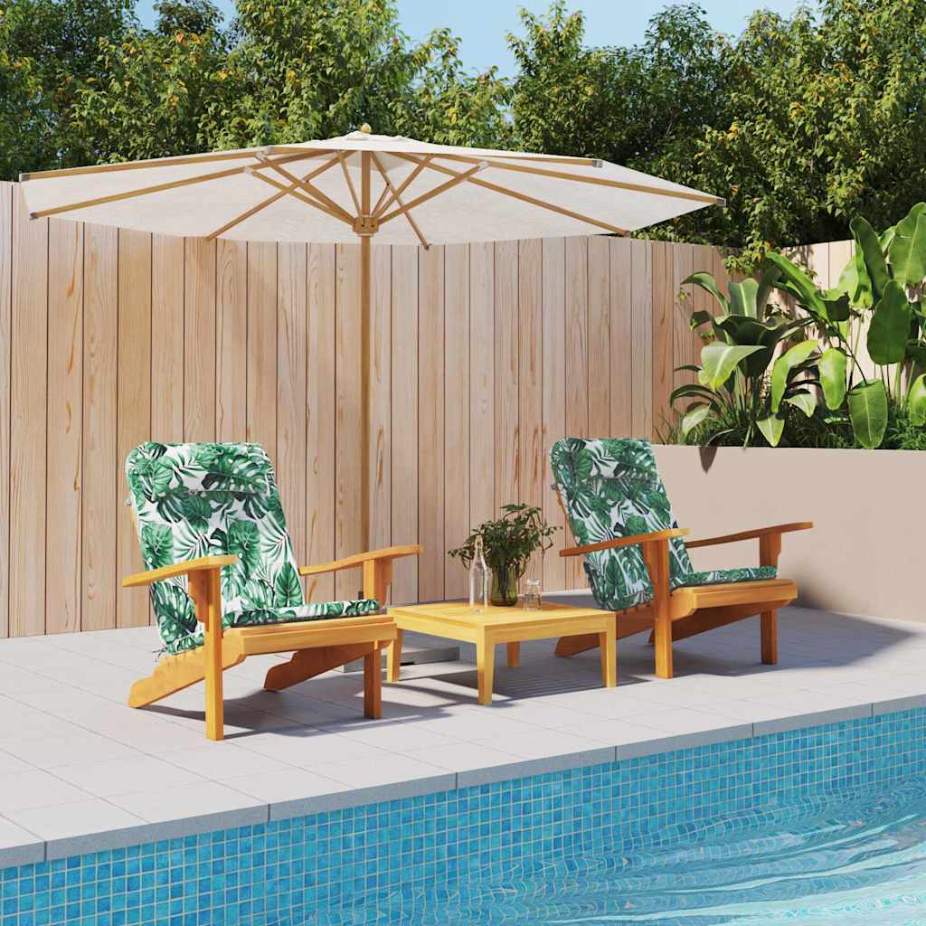 Stoelkussens 2 pcs Bladpatroon 58 x 77 x 4,5 cm Oxford Stof is nu te koop bij PeponiXL, paradijselijk wonen!
