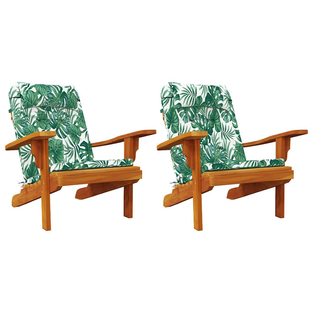 Stoelkussens 2 pcs Bladpatroon 58 x 77 x 4,5 cm Oxford Stof is nu te koop bij PeponiXL, paradijselijk wonen!