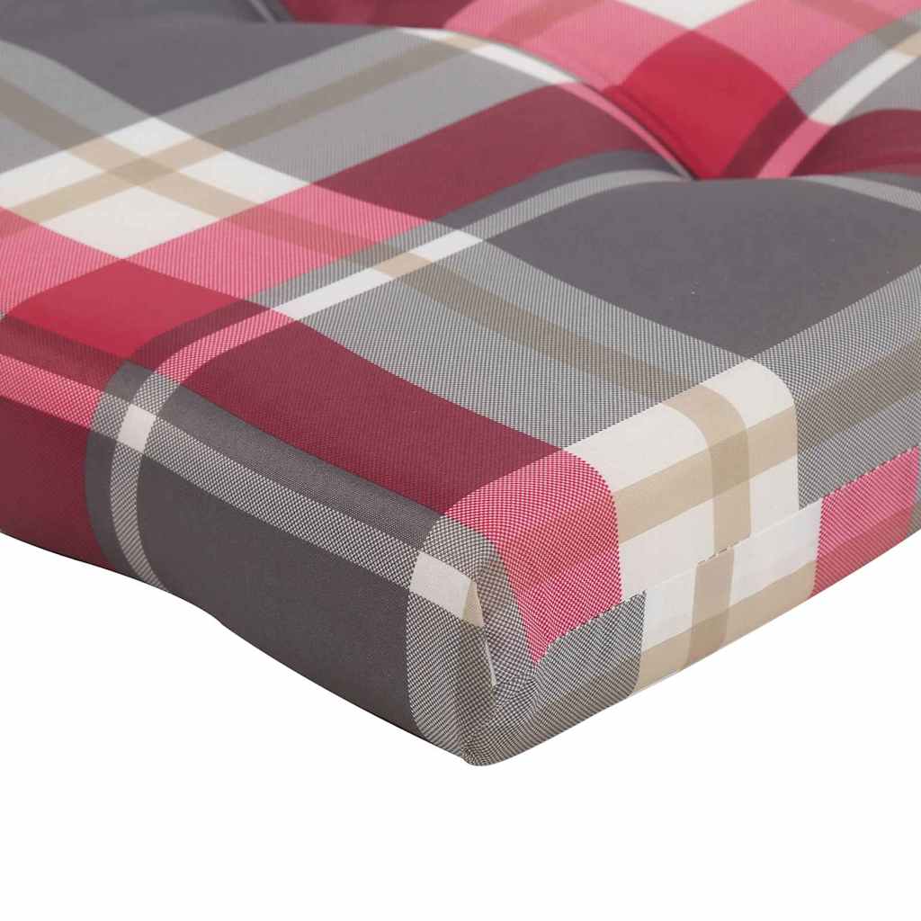 Stoelkussens 2 pcs Rood Ruit 58 x 77 x 4,5 cm Oxford Stof is nu te koop bij PeponiXL, paradijselijk wonen!