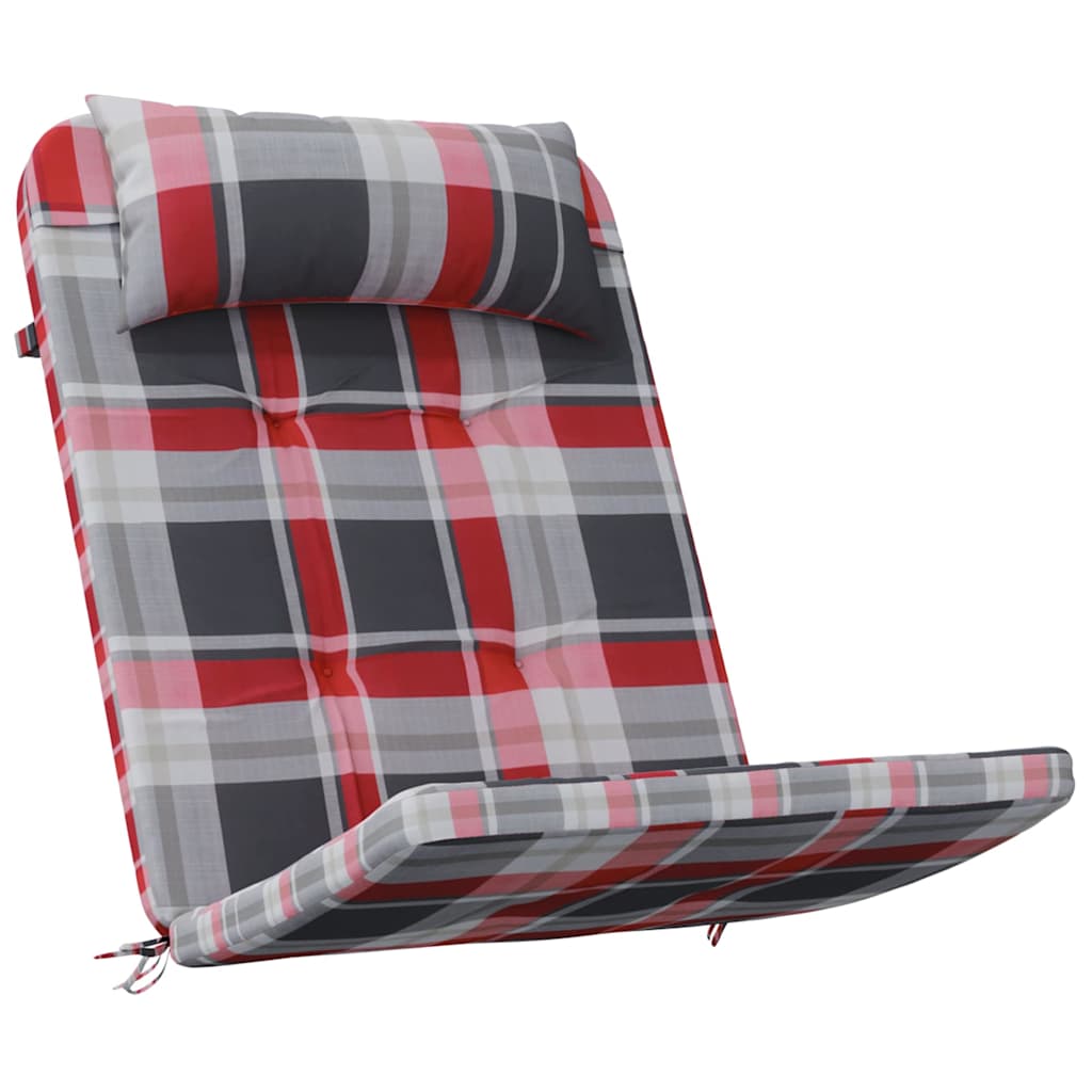 Stoelkussens 2 pcs Rood Ruit 58 x 77 x 4,5 cm Oxford Stof is nu te koop bij PeponiXL, paradijselijk wonen!
