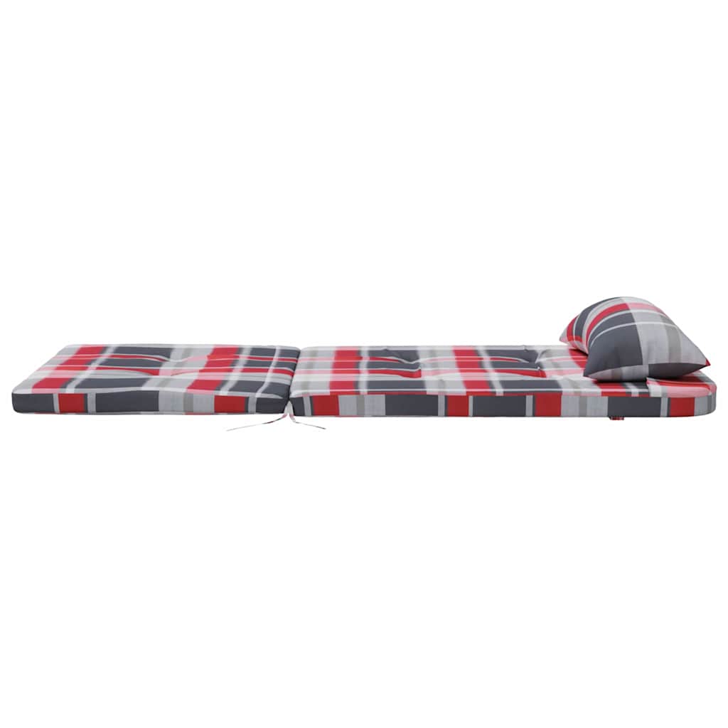 Stoelkussens 2 pcs Rood Ruit 58 x 77 x 4,5 cm Oxford Stof is nu te koop bij PeponiXL, paradijselijk wonen!