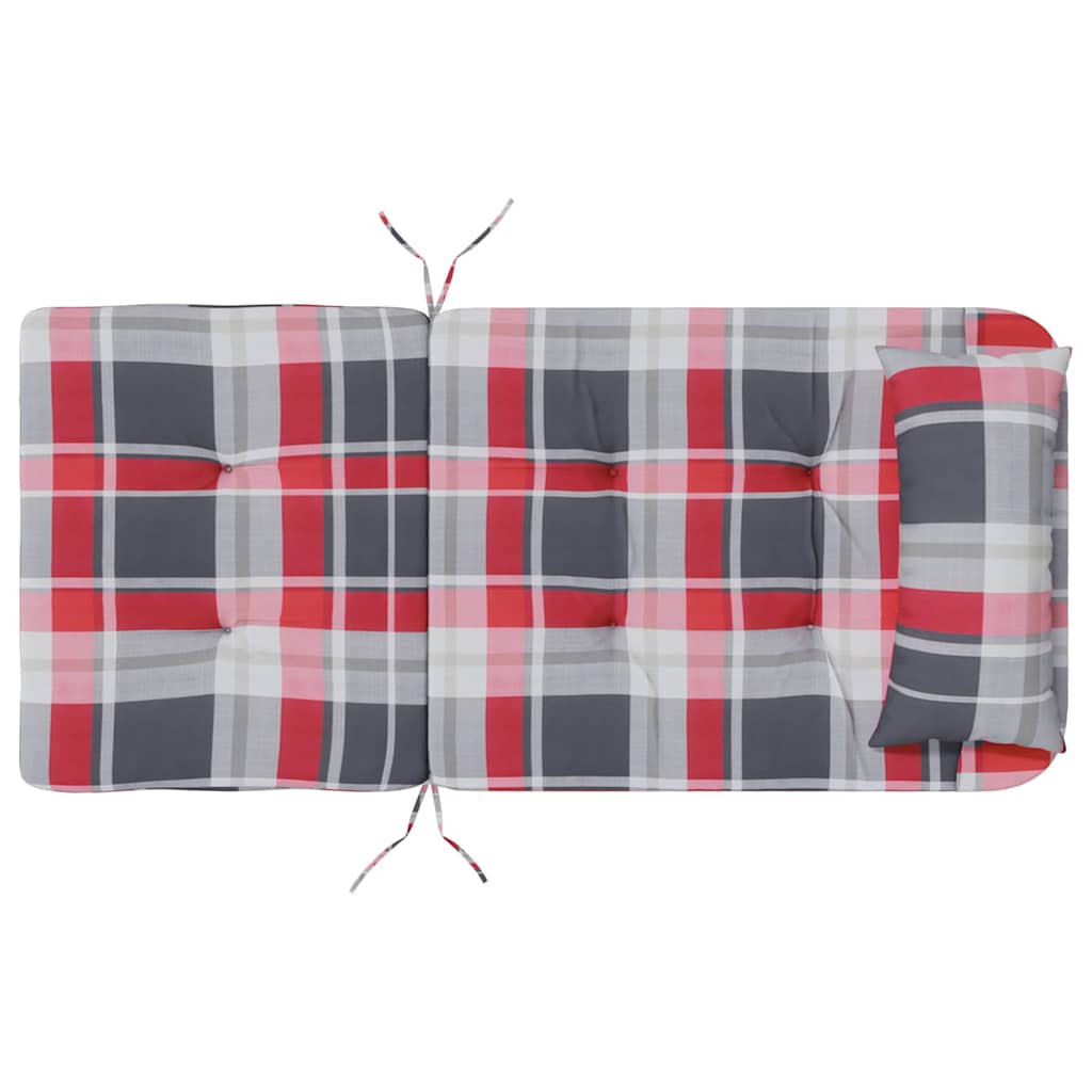 Stoelkussens 2 pcs Rood Ruit 58 x 77 x 4,5 cm Oxford Stof is nu te koop bij PeponiXL, paradijselijk wonen!