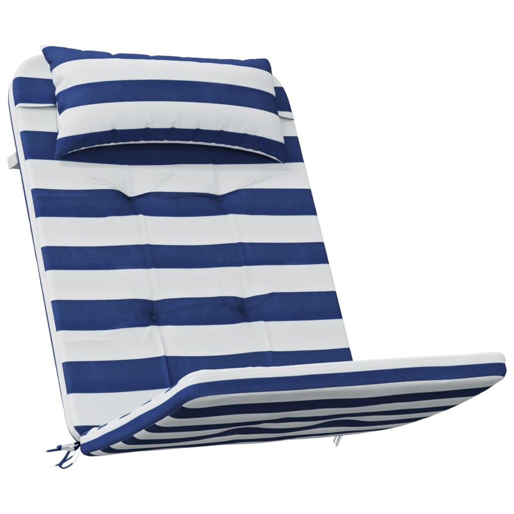Stoelkussens Adirondack 2 st gestreept stof oxford wit en blauw is nu te koop bij PeponiXL, paradijselijk wonen!