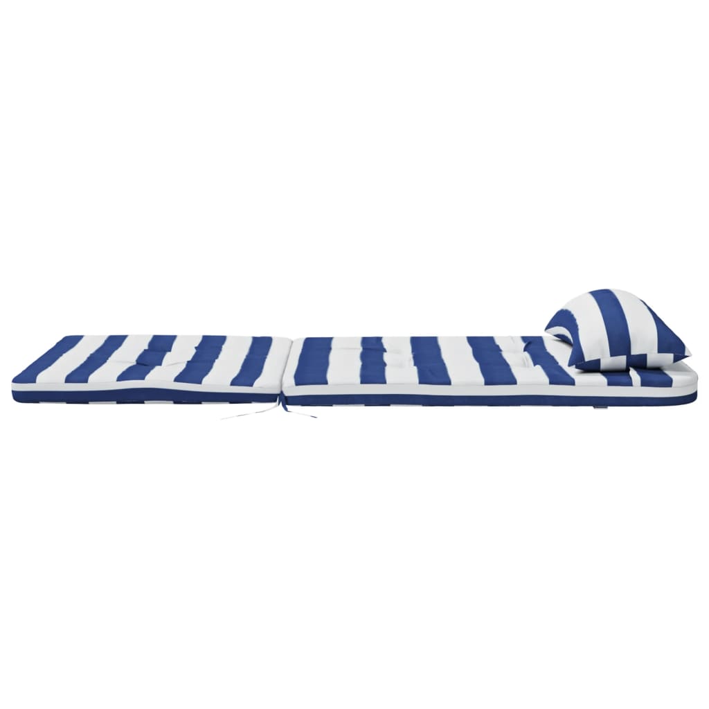 Stoelkussens Adirondack 2 st gestreept stof oxford wit en blauw is nu te koop bij PeponiXL, paradijselijk wonen!